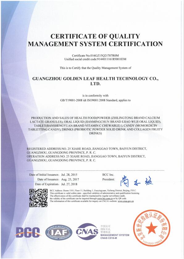 ISO9001質量體(tǐ)系認證-英文(wén)